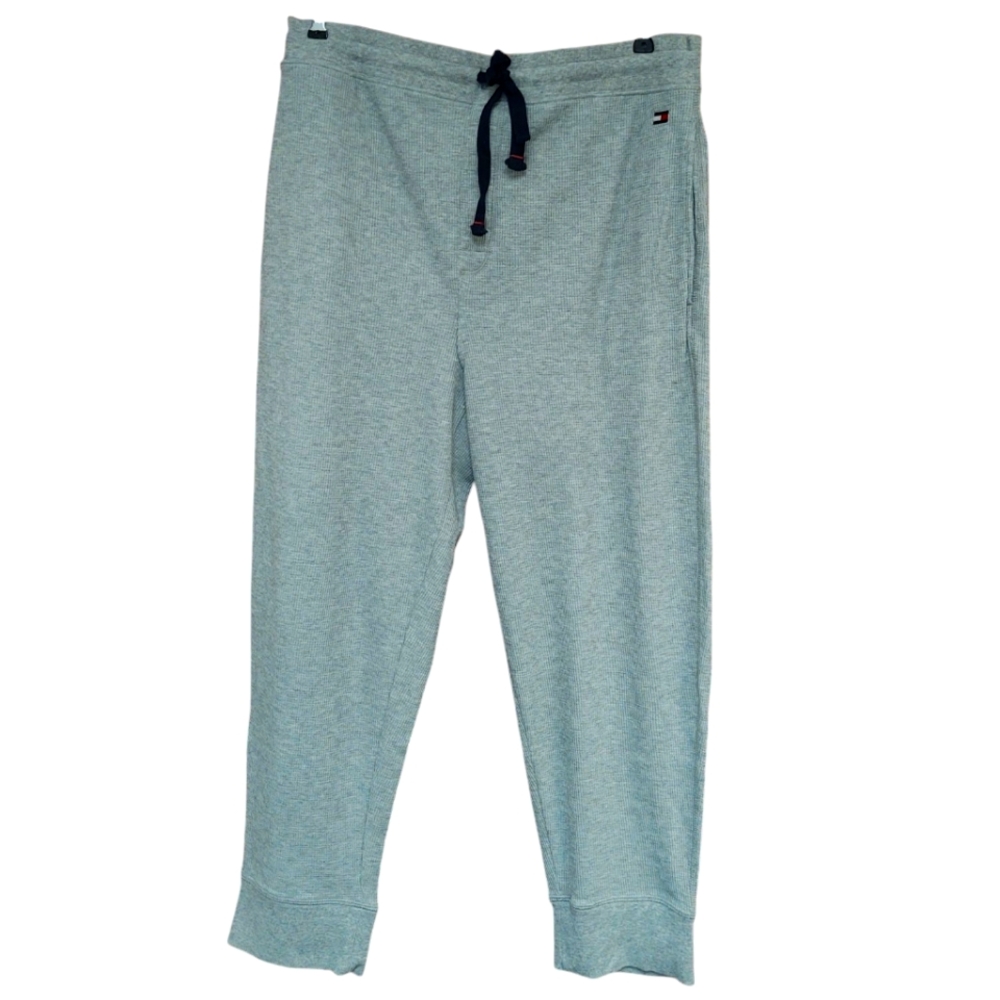 EUC Tommy Hilfiger Men's Gray Waffle Knit Lounge Pants/Joggers Size XL